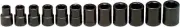 460 - 1/2Inch Drive 12 PCS Set- 6 Point Std. Metric Imp. Sockets, 10mm - 21mm