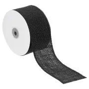 2.5" Wide 10 Yards Burlap Fabric Ribbon Jute Crafts Roll Wrapping Black