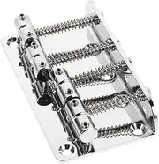 UPKOCH High-end Bass Guitar Bridge 4 String Fixed Top Load Metal Tailpiece for Diverse Music Styles and Bass Humbucker Compatibility