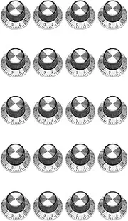 VENEKA 20 x Potentiometer Pot Metal Knob with 0-9 Turntable for 6mm Shaft Knob