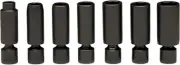 3/8Inch Drive 7 PCS Set- 6 Point Deep Univ. Power Sockets, 3/8Inch - 3/4Inch