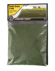 Woodland Scenics 617 Static Grass 4mm Dark Green NEW