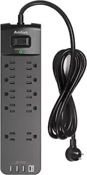 Power Strip - Surge Protector with 10 Outlets and 4 USB Ports, 6 Feet Extension