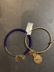 Alex and Ani Boston Gold Tone Bracelet Set of 2