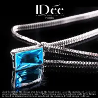 在飛比找蝦皮購物優惠-French IDee silver blue gem cr
