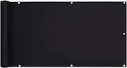 Balcony Privacy Screen, Balcony Windscreen Weather Resistant Balcony net Fence Mesh Privacy Shade for Balcony Verandah Porch Patio Pool Backyard Rails - Black, 0.9x6.5m