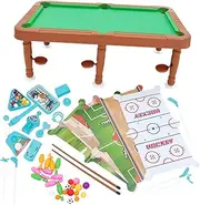 Multi-Game Tabletop Pool Billiards for Boys and Girls Mini Desktop Game Toys Interactive Brain Stimulator Plastic Corner Design for Boys' Birthday