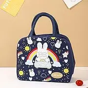 Insulated Lunch Bag for Men Women Kids-Leakproof and Durable Food Bag with Strap Handles- Spacious, Easily Cleanable-Cooler Bag for Office, School, Picnic&Outdoor (au-Rabbit1)