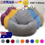 Extra Large Bean Bag Chairs Sofa Cover Indoor Lazy Lounger For Adults Kids·~]-