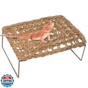 AGGQQA Bearded Dragon Hammock Reptile Tank Accessories Decor Basking Platform