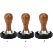 Barista Espresso Tamper Handle Stainless Steel Flat Coffee Stamp with Mat