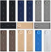 [YUANHANG] 12 Pcs Elastic Waist Extenders, Adjustable Waistband Expanders for Men and Women, Jeans Pants Button Extender Set (7 Colors)