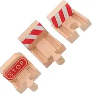 Toddmomy 3pcs Train Track Concave Replacement Expansion Tracks for Train Railway Decorative Model for Imaginative Play and Scene Building