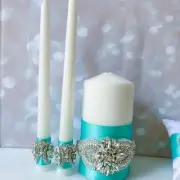 Unity Turquoise Candles Bride and Groom Gift Tiffany Wedding Accessories