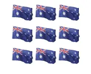 Australian Flag Australia Large, 3 x 5 ft ( 90 x 150 cm ) 9pcs, Flags Aussie OZ AU National Day Banner Symbol Polyester Double Sides Feet Grommets