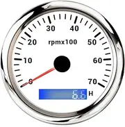 ALAGPNPMZH 6000 RPM Tachometer with 7 Colors Backlit and Sensor Car Boat Marine RPM Meter for Car Truck 9-32V Speedometer(WS 7000 RPM Meter)