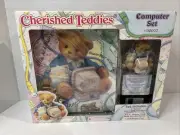 Cherished Teddies Computer Set Terry Figurines Mouse Pad 1999 New In Box Enesco