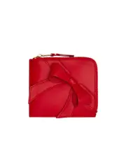 Comme des Garçons Wallet Big Bow Zipped Wallet One size red