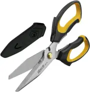 Multipurpose Scissors, Stainless Steel Blade, Heavy Duty, w/ Small Serrations