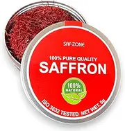 2Gr Saf-Zone Saffron 100% Pure Threads, Hand Picked Saffron, Natural Grade 300+ (2 Grams)