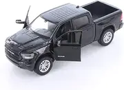 Showcasts 2019 Dodge Ram 1500 Crew Cab Laramie Pickup Truck, Black 79357BK - 1/24 Scale Diecast Model Toy Car