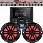 pkg ROCKFORD FOSGATE PMX-3 MARINE BOAT BLUETOOTH CAMERA INPUT + M1-65B SPEAKERS