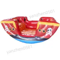 在飛比找蝦皮購物優惠-水上樂園充氣水上玩具蹺蹺板三角滑梯海盜船海豚蹦床兒童游樂設備