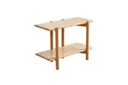 MIUZ Solid Oak Side Table Natural Decorative Stand for Modern Living Room and Bedroom
