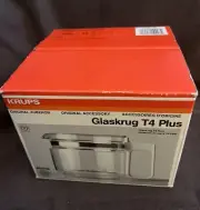 Krups Glaskrug T4 Plus Glass Carafe Replacement White Handle - New