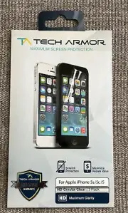 Tech Armor Apple iPhone 5 5S 5C HD Clear Screen Protector NEW Sealed