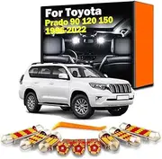 LED Interior Roof Light Kit, For Prado 90 120 150 1996-2014 2015 2016 2017 2018 2019 2020 2021 2022 Door Map Lamp