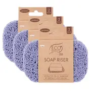 3x Eco Basics Soap Riser/Dish Elevator Holder Storage Sink Organiser Lavender