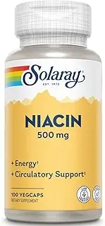 Solaray Niacin Capsules, 500 mg, 100 Count