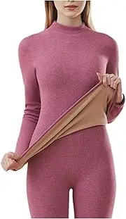 [Generic] Thermal Underwear Sets for Women Long Johns Sets Base Layer Lightweight 2 Pieces Pajams Sets 2024 Cold Weather
