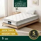 Giselle Bedding 22cm Mattress Single Size Pocket Spring Euro Top Medium Firm