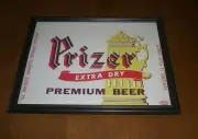 PRIZER EXTRA DRY PREMIUM BEER FRAMED COLOR AD PRINT - READING BREWING CO.