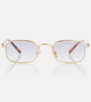 [Miu Miu] Miu Miu Logo rectangular sunglasses One Size gold