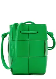Bottega Veneta Cassette Intrecciato Mini Leather Cross-body bag - Green One Size