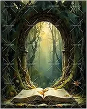 TAOPAOLAB Dreamy Paint by Numbers Kit for Adults - DIY Ancient Forest Archway with Open Book Painting on Canvas 16x20 Inches, Acrylic Paint Set for Beginners, Mystical Art for Home Decoration/Gifts