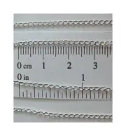 10 Feet 1.45mm STERLING SILVER CURB Chain ~ BULK LOT ~ Solid .925 Quality