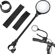 Jlobnyiun Handlebar Bike Mirror, Bicycle Handlebar Mount Mirror,Handlebar Cycle Reversing Master | Safety to Orbocrez Wide Angle Abstractor Scratch Resistant Rear View for Bicycle
