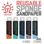 DSPIAE: Reusable Sponge Sandpaper | 3mm | #400 - #1500 | DS3