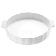Ceramic Pie Pan For Baking,13Inch Round Baking Dish With Double Handle,Pie Pl...
