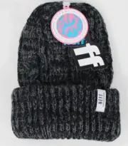 NEFF Women's Syke Acrylic Knit Reversible Beanie Black New