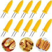 10PCS Corn Holders Corn on The Cob Skewers Stainless Steel Corn Fork Prong