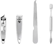 7-Piece Nail Clippers Set Beauty Manicure Tool Set Household Stainless Steel Ear Spoon Nail Clippers Folding Bag Portable Nail (Pink)