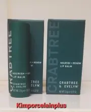 2 X Crabtree & Evelyn Nourish + Rennew LIP BALM NEW Free Ship