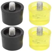 2 Set Rubber Striking Head Hammer Replacement Tips Set Mallet Accessories Yel...