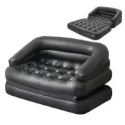 Inflatable Sofa Bed for Camping, Pool Float Couch Outdoor Mattress Full Size