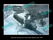 OLD 8x6 HISTORIC PHOTO OF HARRIMAN WYOMING THE UP RAILWAY BIG BOY TRAIN c1950
